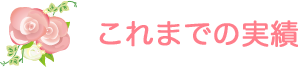 これまでの実績